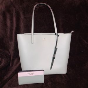 Kate spade tote and wallet set